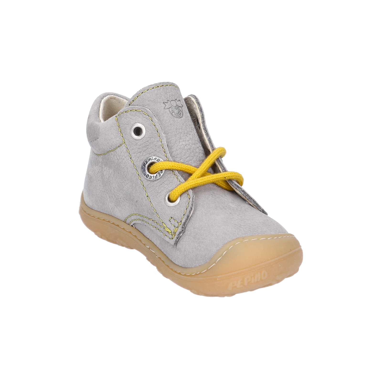 PEPINO-Kinderschuhe-CORY-Lauflernschuhe-grau-Schnürung-Unisex-Mittel