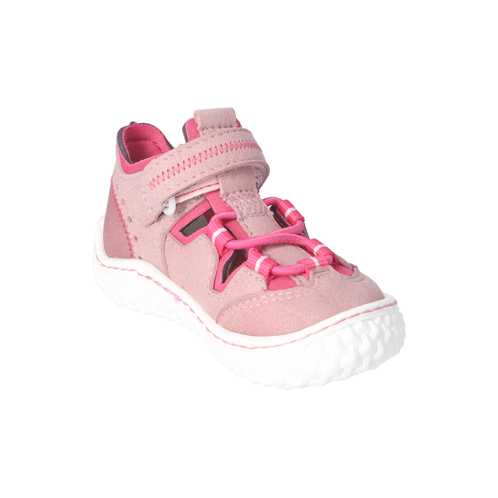 PEPINO-Kinderschuhe-JERRY-Barfußschuhe-rot-Klettverschluss-Mädchen-Mittel