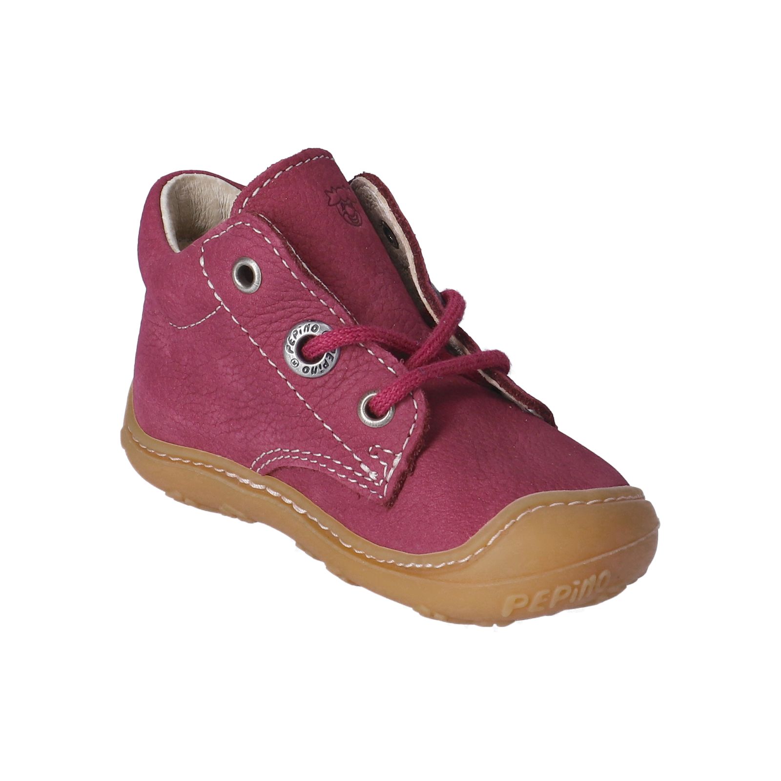 PEPINO-Kinderschuhe-CORY-Lauflernschuhe-rot-Schnürung-Mädchen-Mittel