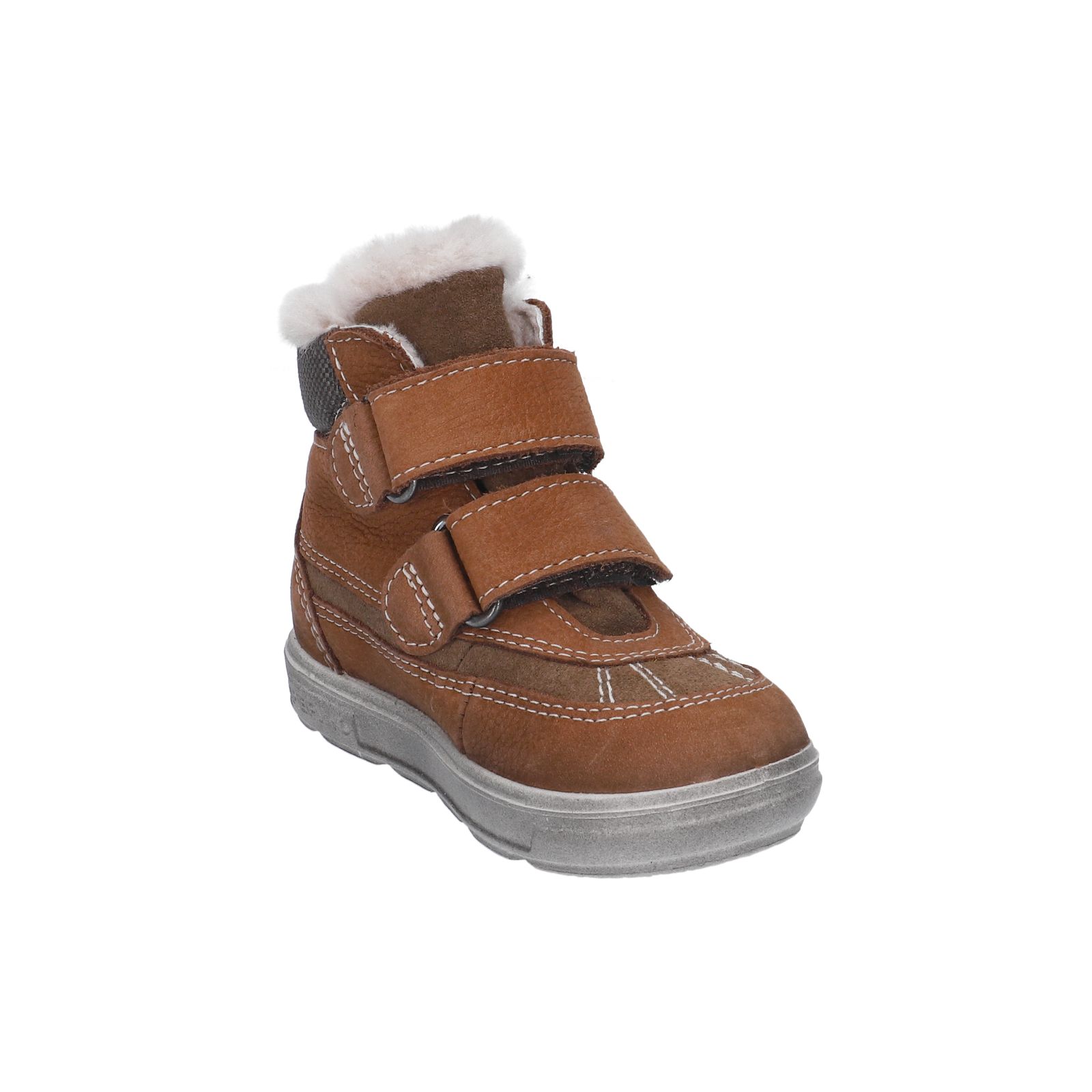 PEPINO-Kinderschuhe-PEDRO-Winterboots-braun-Klettverschluss-Jungen-Weit
