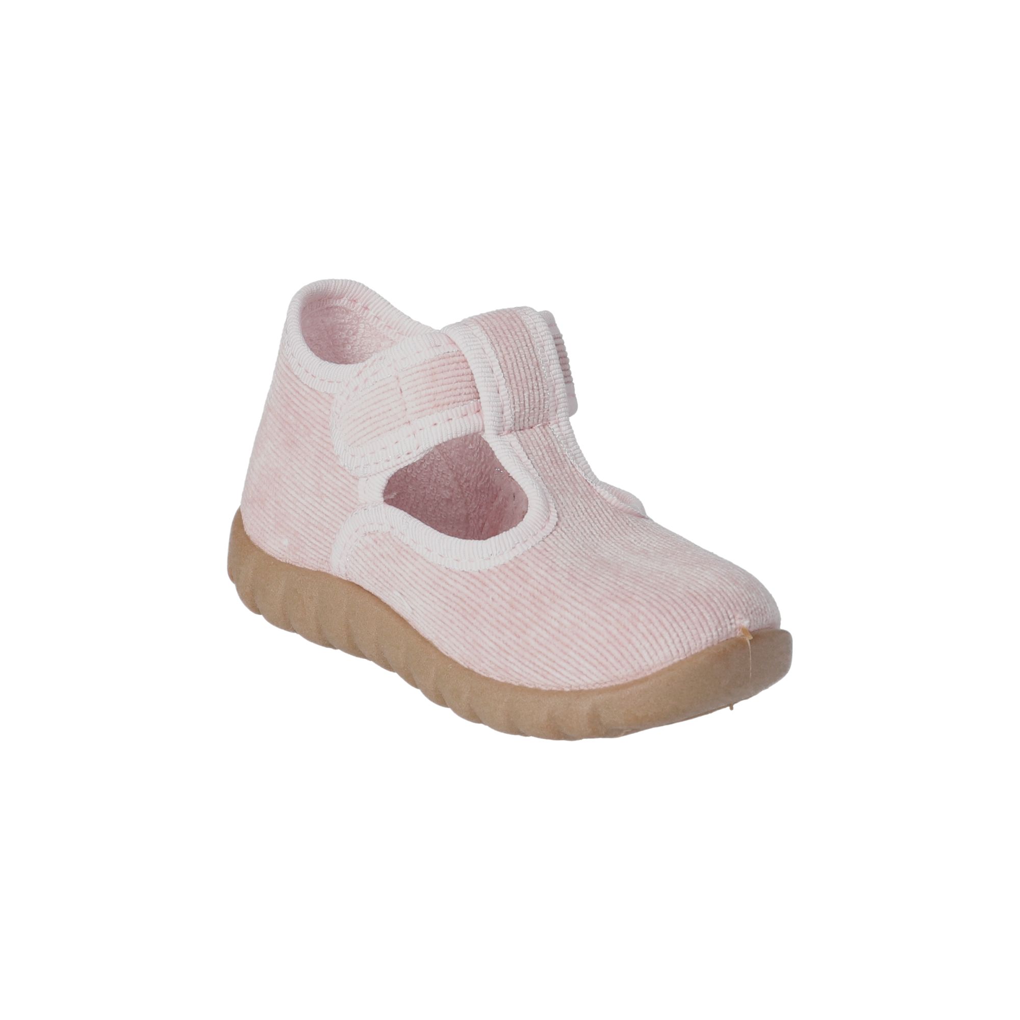 Kinder Klett-Hausschuhe Rosa