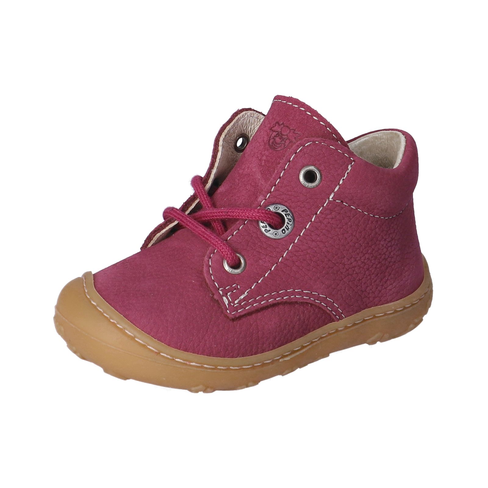 PEPINO-Kinderschuhe-CORY-Lauflernschuhe-rot-Schnürung-Mädchen-Mittel