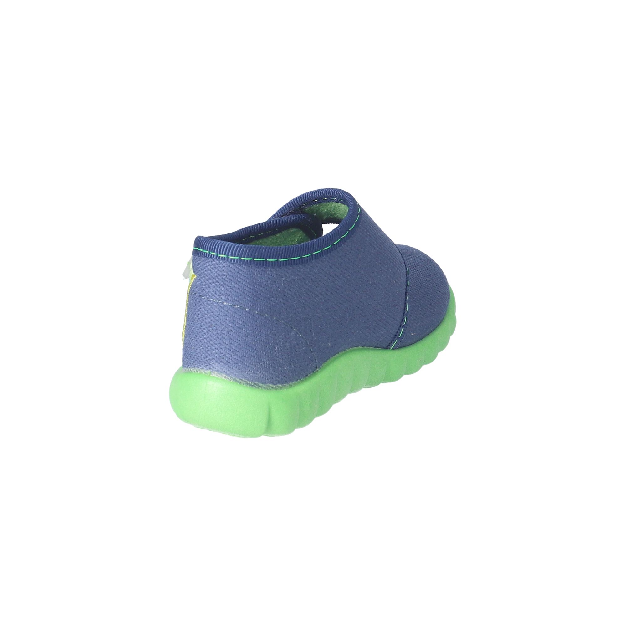 Kinder Klett-Hausschuhe Dino