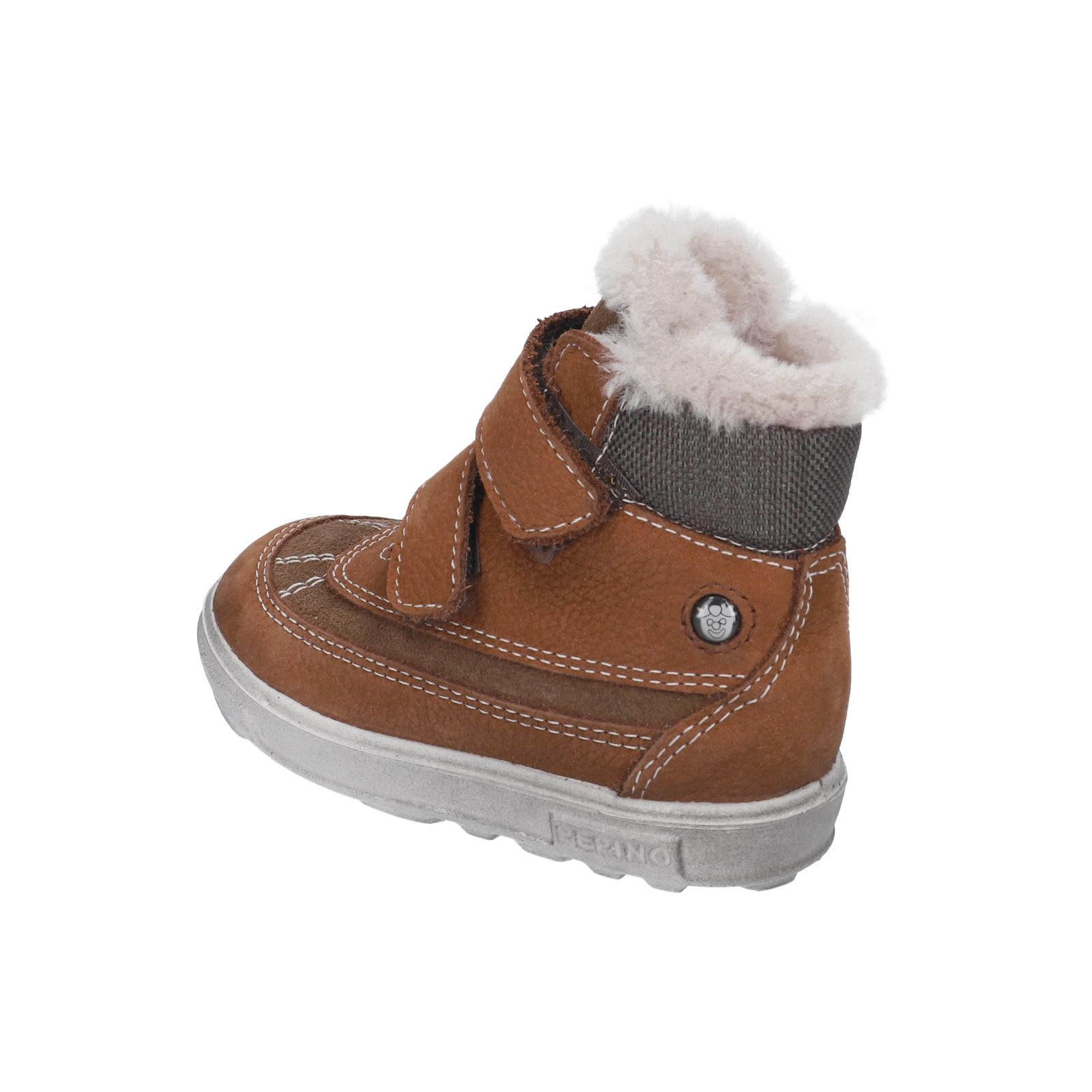 PEPINO-Kinderschuhe-PEDRO-Winterboots-braun-Klettverschluss-Jungen-Weit