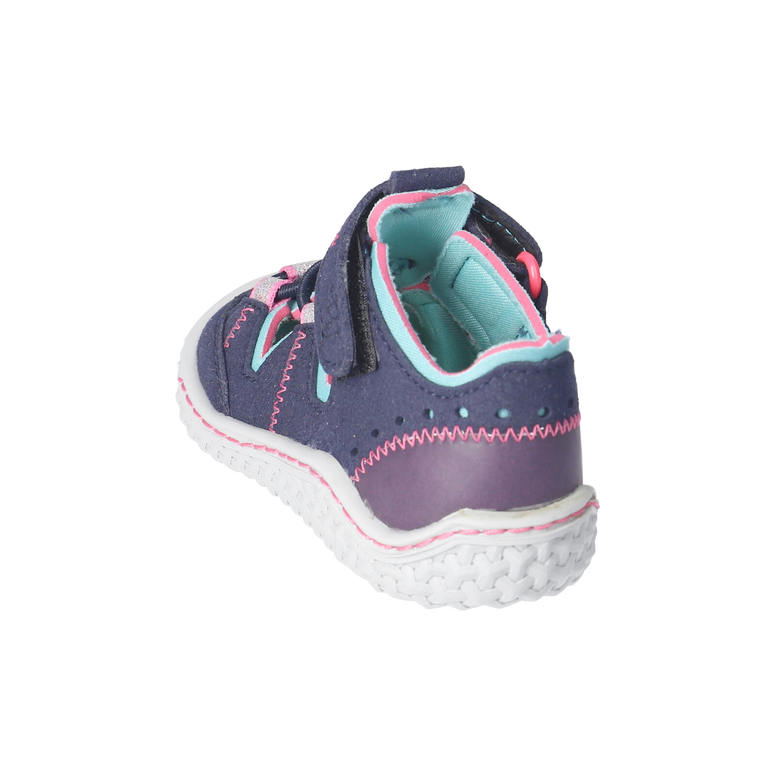 PEPINO-Kinderschuhe-JERRY-Barfußschuhe-blau-Klettverschluss-Mädchen-Mittel