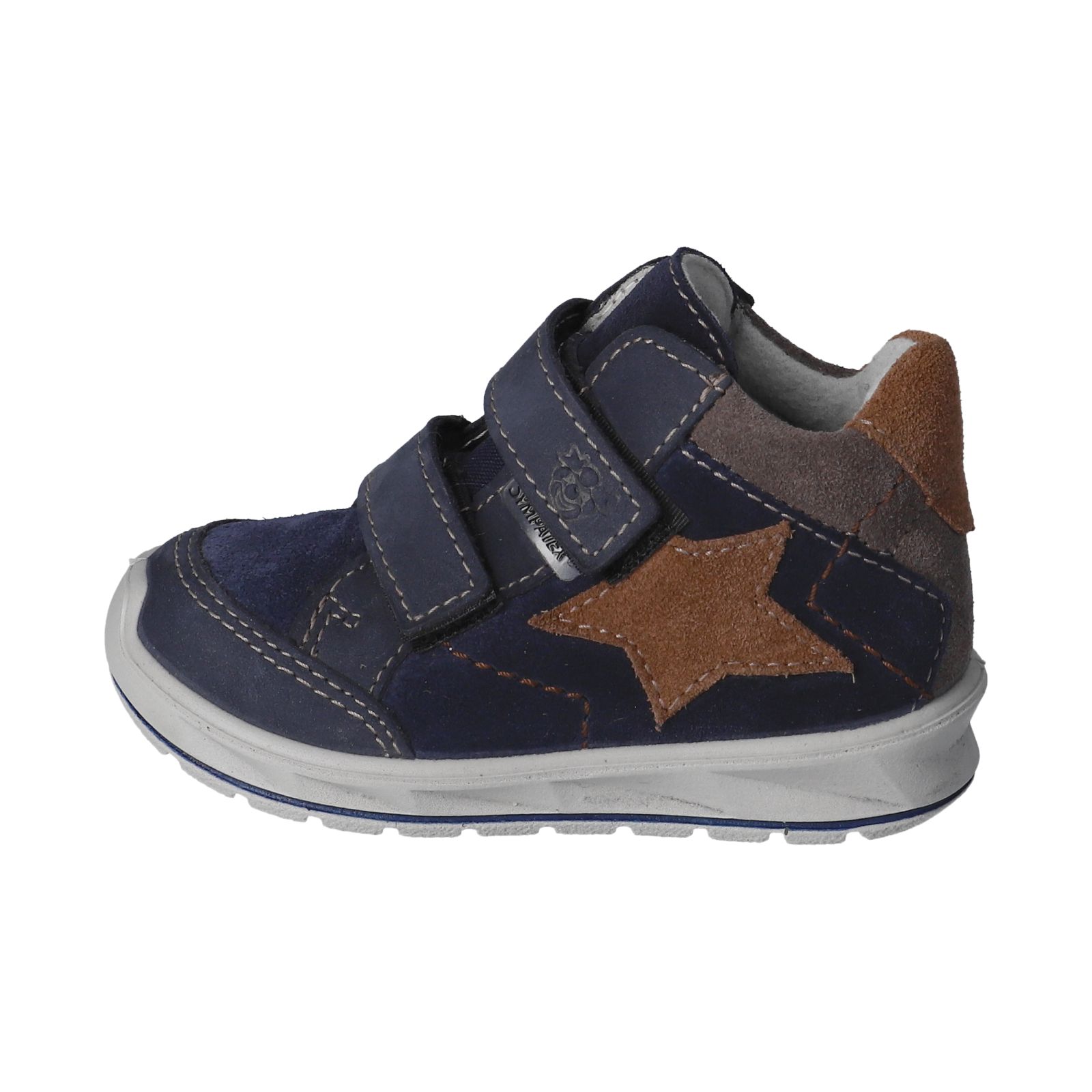 PEPINO-Kinderschuhe-KIMI-Sneaker-blau-Klettverschluss-Jungen-Weit