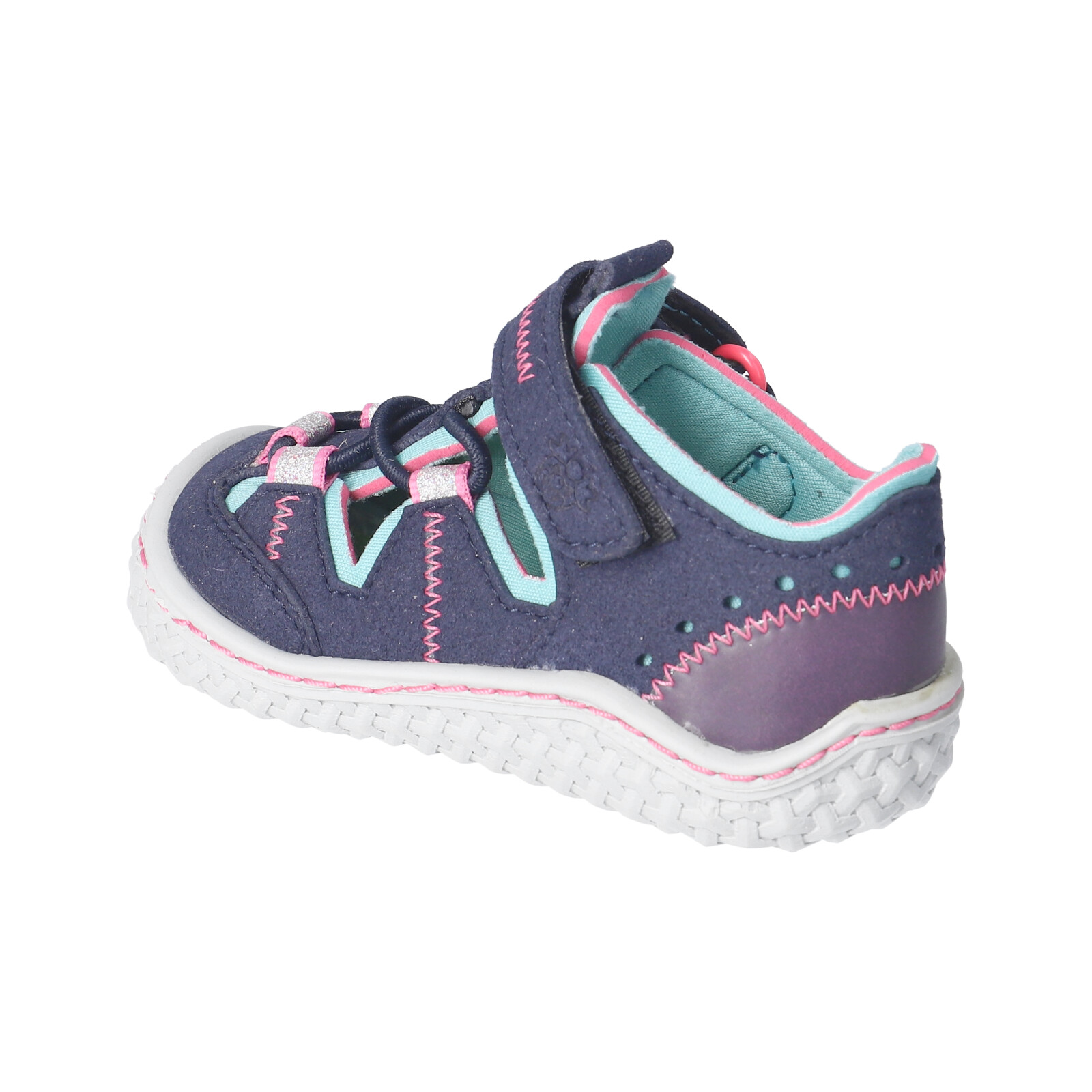 PEPINO-Kinderschuhe-JERRY-Barfußschuhe-blau-Klettverschluss-Mädchen-Mittel