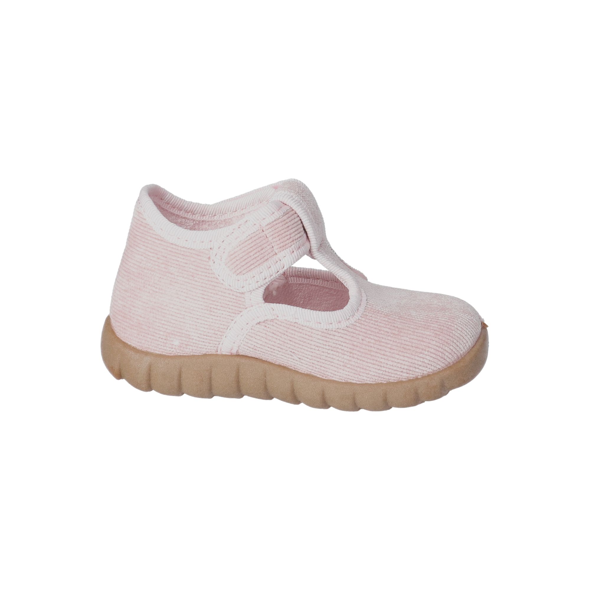 Kinder Klett-Hausschuhe Rosa