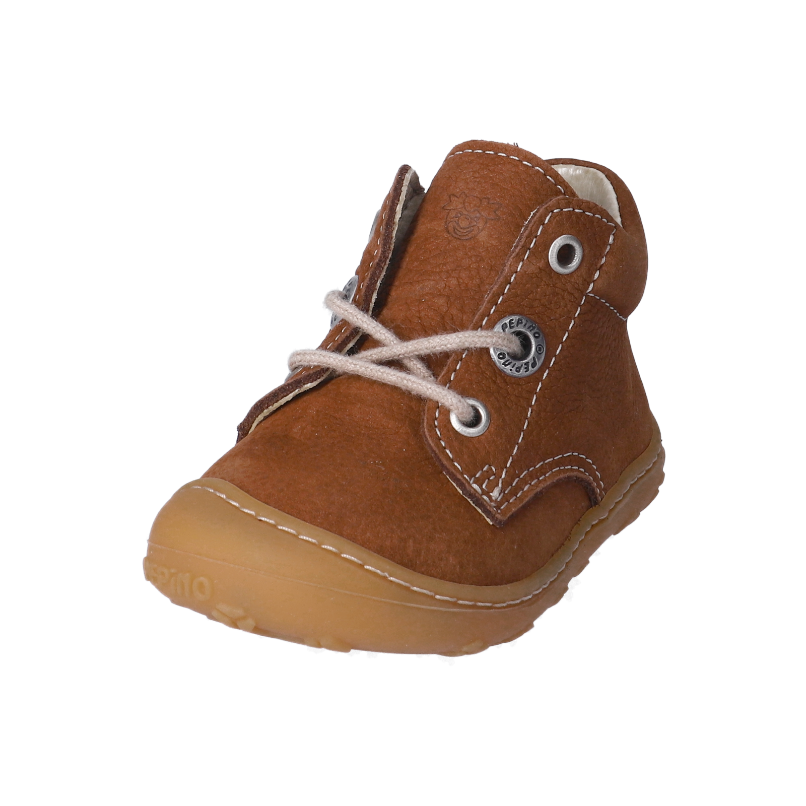 PEPINO-Kinderschuhe-CORY-Lauflernschuhe-braun-Schnürung-Unisex-Mittel