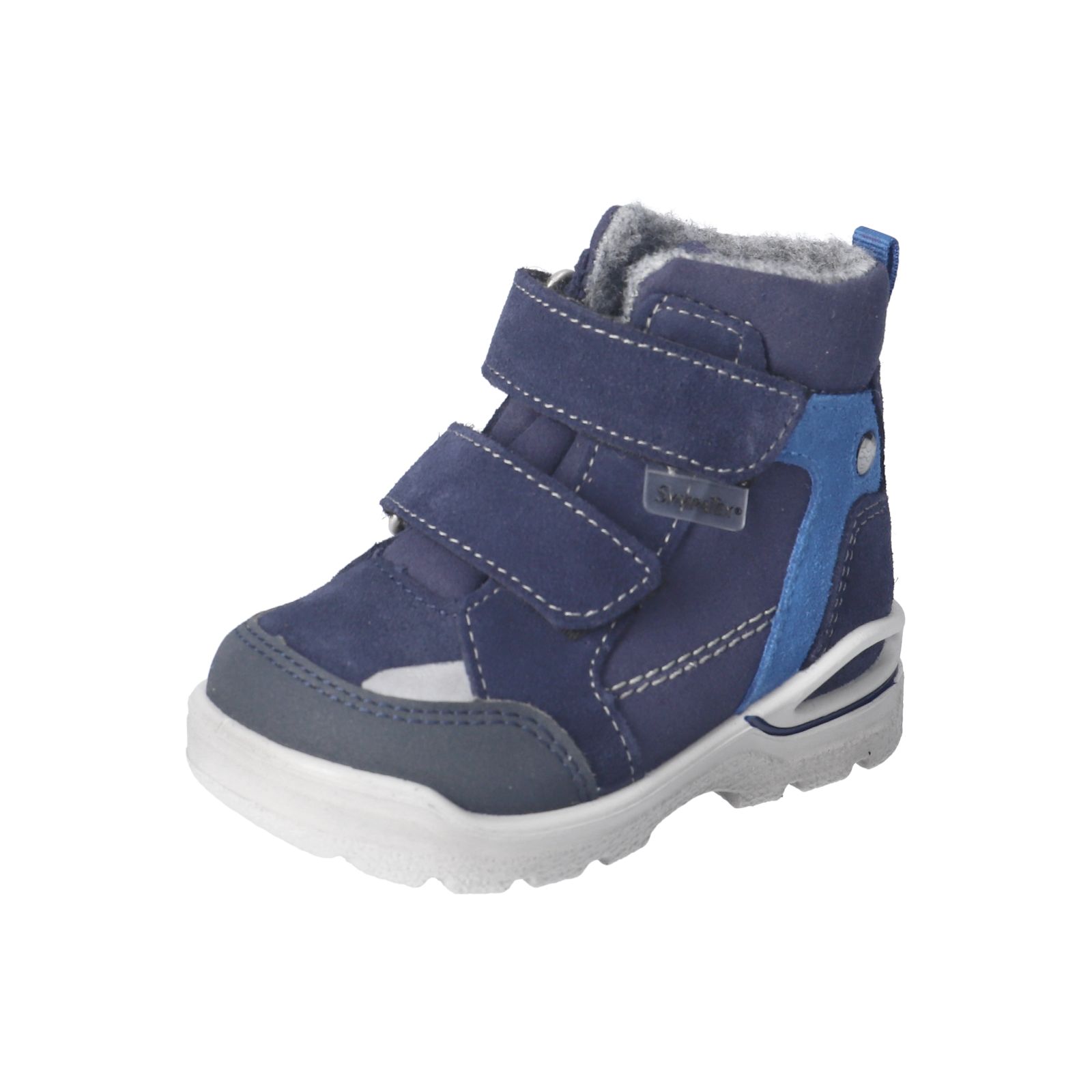 PEPINO-Kinderschuhe-JANNE-Winterboots-blau-Schnürung-Jungen-Mittel