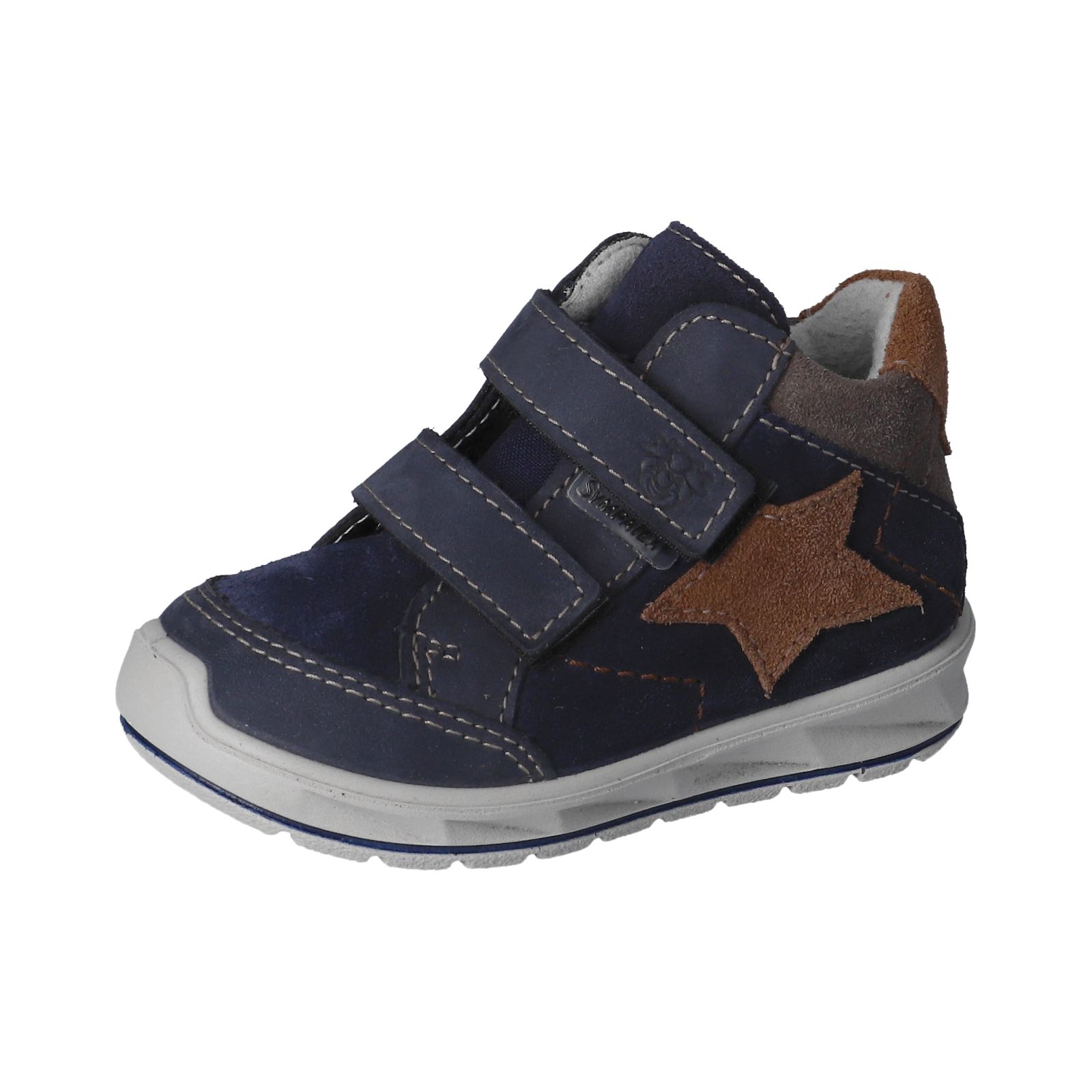 PEPINO-Kinderschuhe-KIMI-Sneaker-blau-Klettverschluss-Jungen-Weit