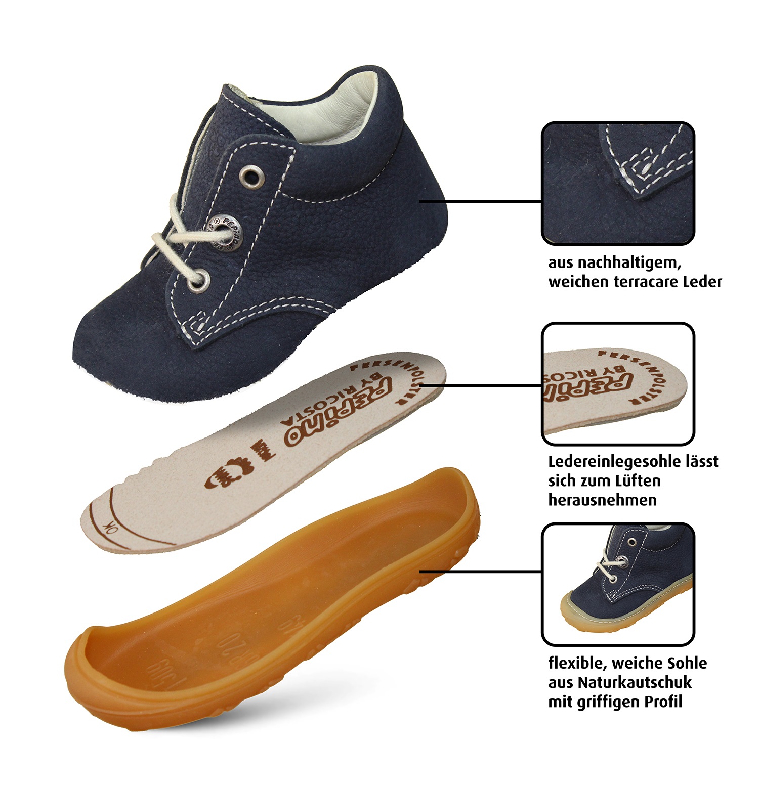 PEPINO-Kinderschuhe-CORY-Lauflernschuhe-grau-Schnürung-Mädchen-Mittel