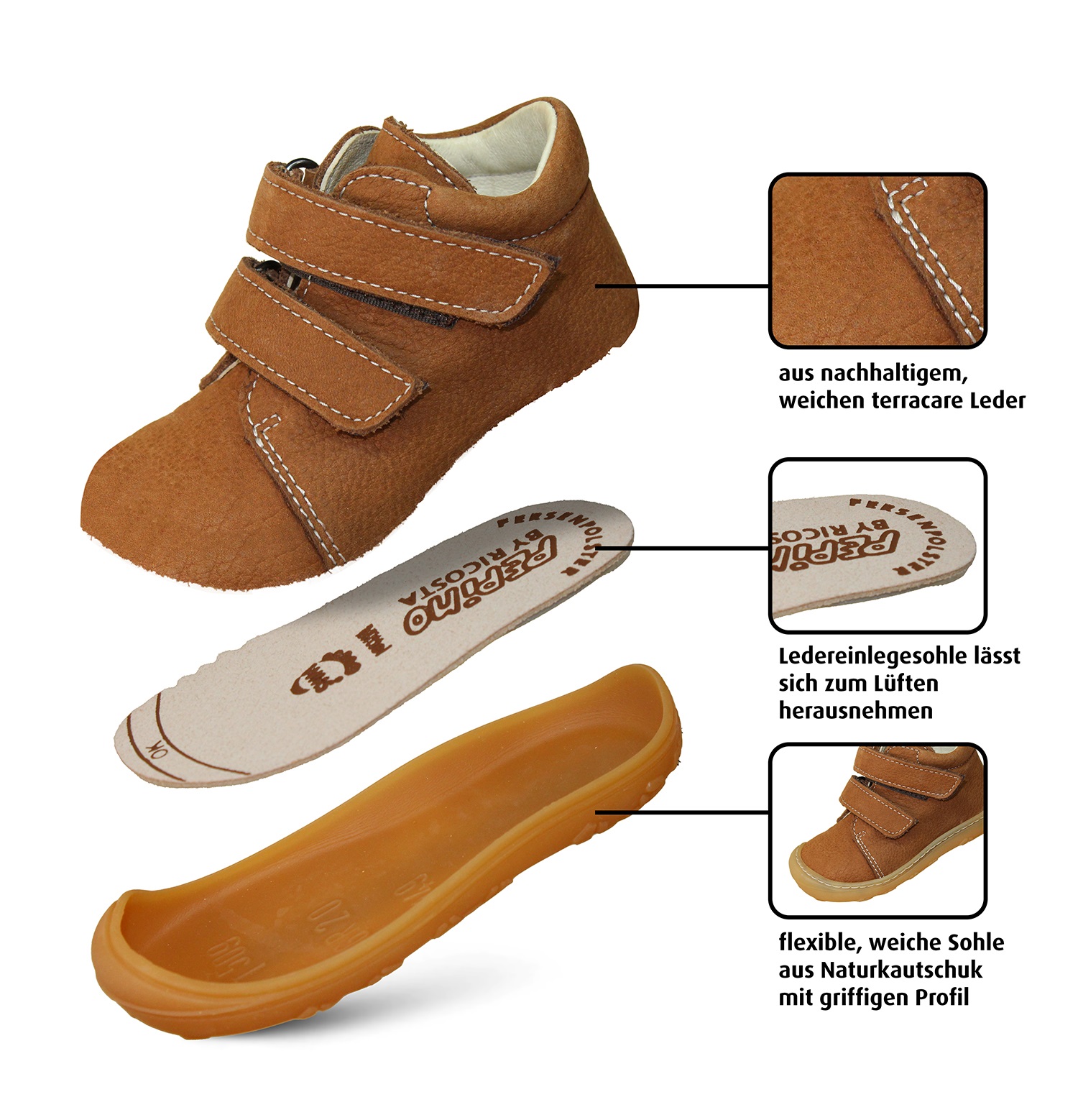 PEPINO-Kinderschuhe-CHRISY-Lauflernschuhe-beige-Klettverschluss-Unisex-Mittel PEPINO-Kinderschuhe-CHRISY-Lauflernschuhe-beige-Klettverschluss-Unisex-Mittel