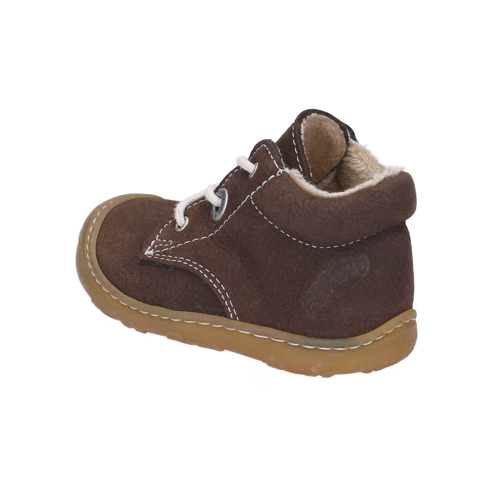 PEPINO-Kinderschuhe-CORANY-Lauflernschuhe-braun-Schnürung-Unisex-Weit