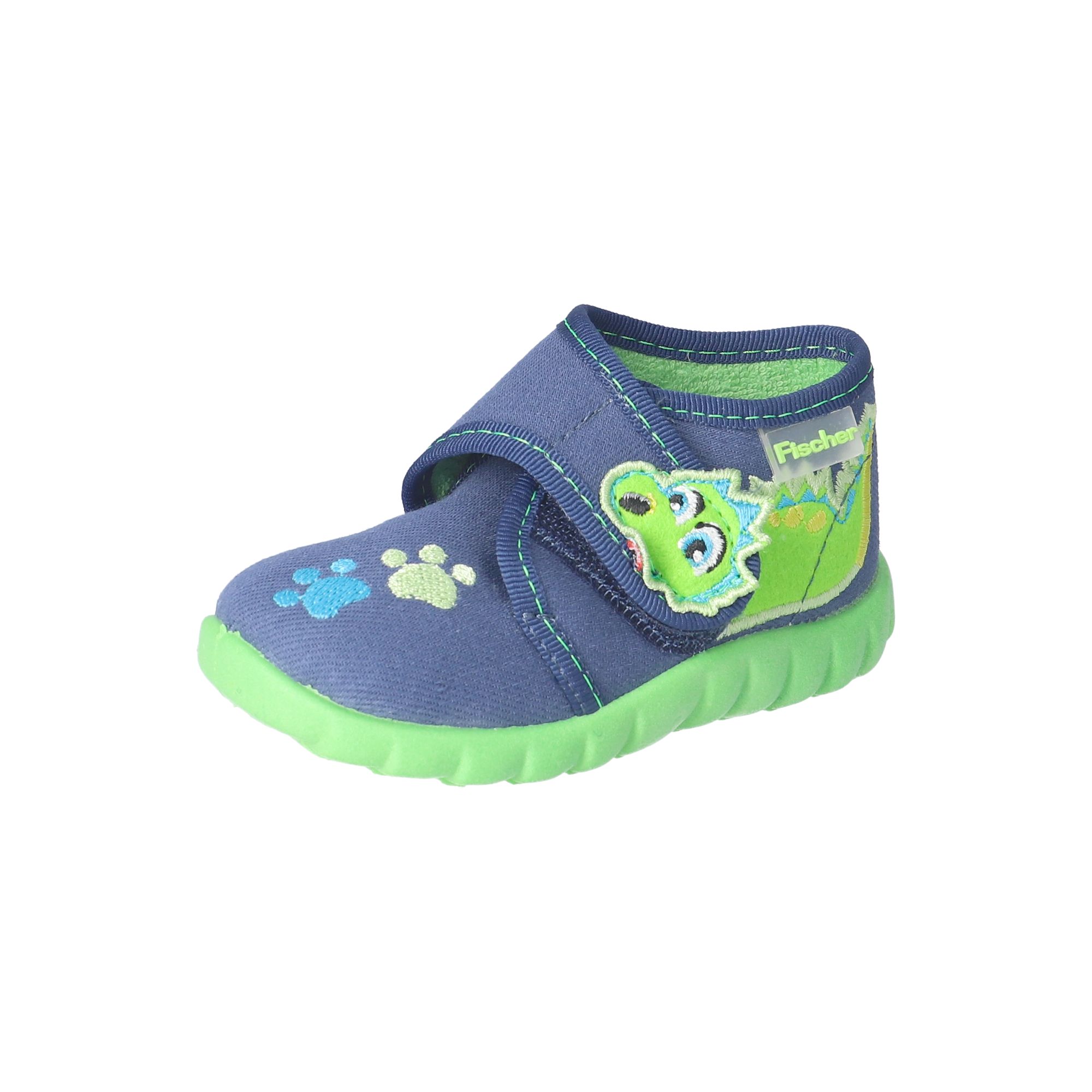 Kinder Klett-Hausschuhe Dino Kinder Klett-Hausschuhe Dino